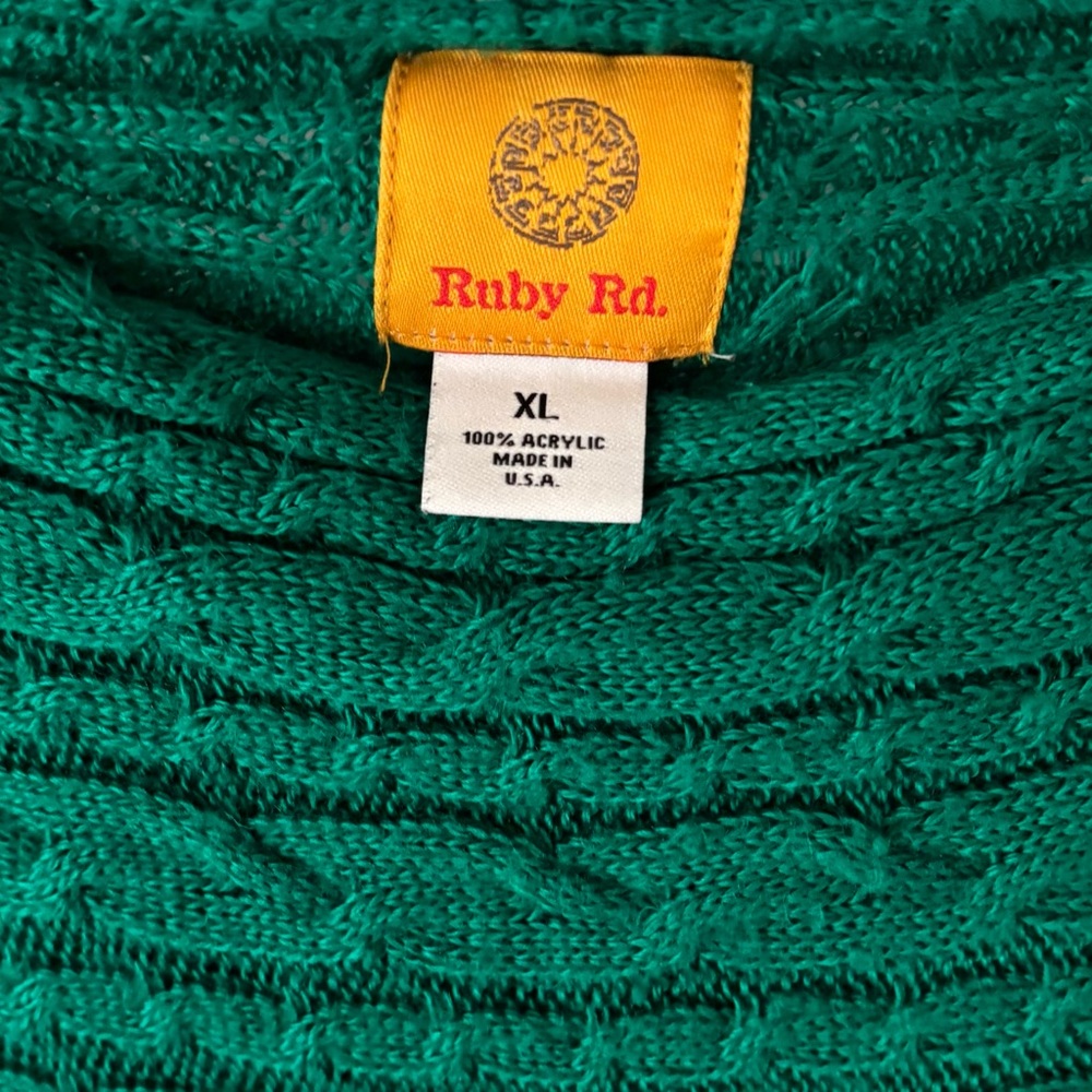 Ruby Rd. Emerald Cable Knit Sweater - Picture 5 of 5